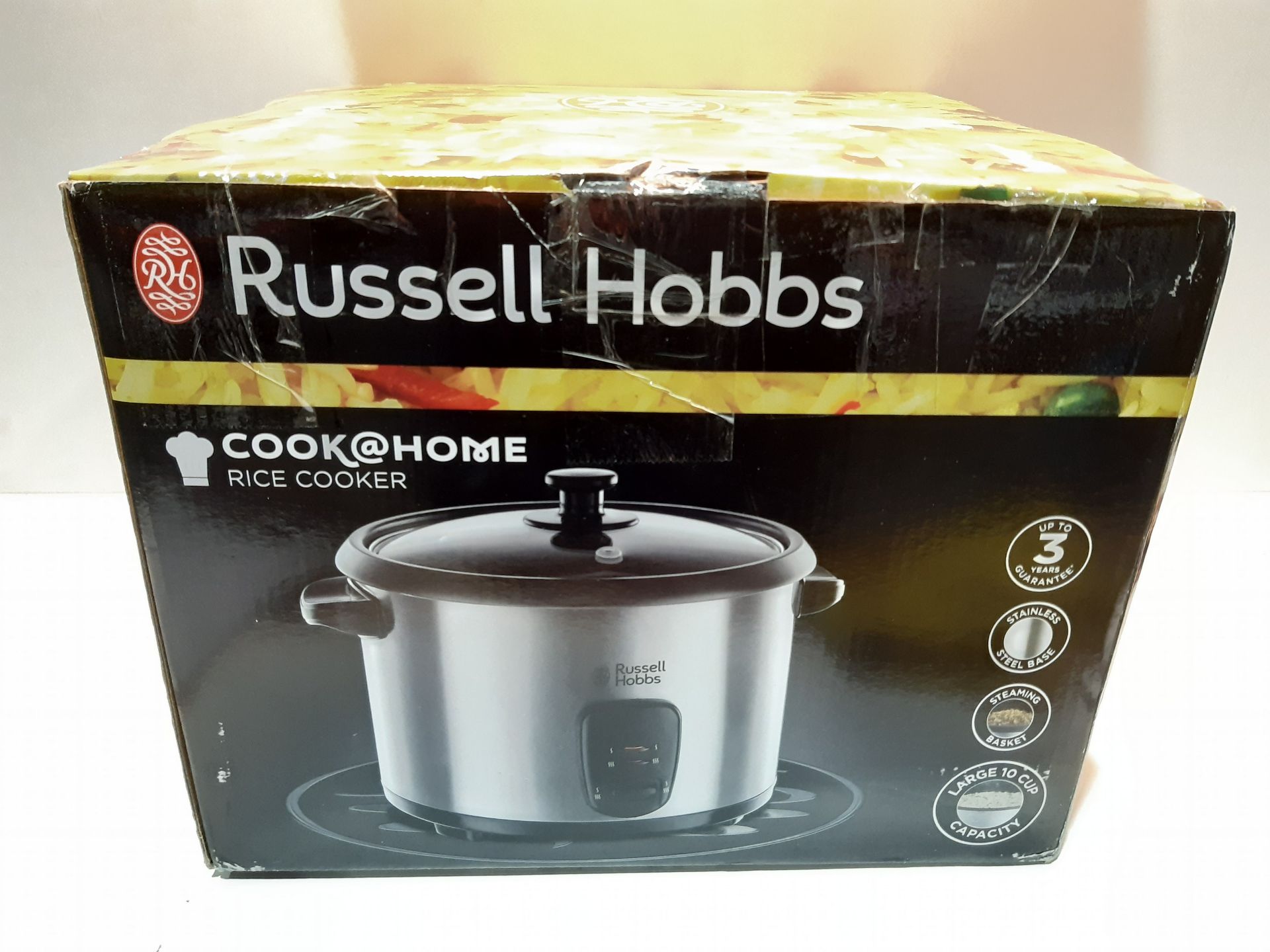 RRP £27.79 Russell Hobbs 19750 Rice Cooker and Steamer, 1.8 Litre, Silver