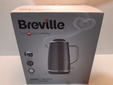 RRP £58.79 Breville Lustra Electric Kettle, 1.7 Litre, 3 KW Fast Boil, Storm Grey [VKT065]
