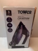 RRP £24.95 Tower T22008 CeraGlide 2-in-1 Cord or Cordless Steam