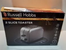 RRP £24.99 Russell Hobbs Futura 2-Slice Toaster 18780 - Stainless Steel Silver