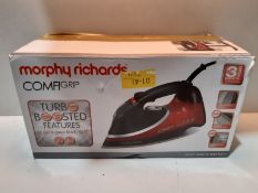 RRP £39.99 Morphy Richards Comfigrip Steam Iron 303118 Red Black Steam Iron