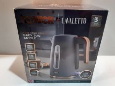 RRP £39.99 Tower T10066GRY Cavaletto Jug Kettle with 360å¡ Swivel Base