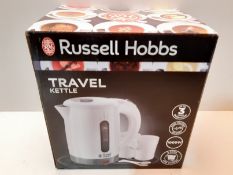 RRP £14.99 Russell Hobbs 23840 Compact Travel Electric Kettle, Plastic, 1000 W, White