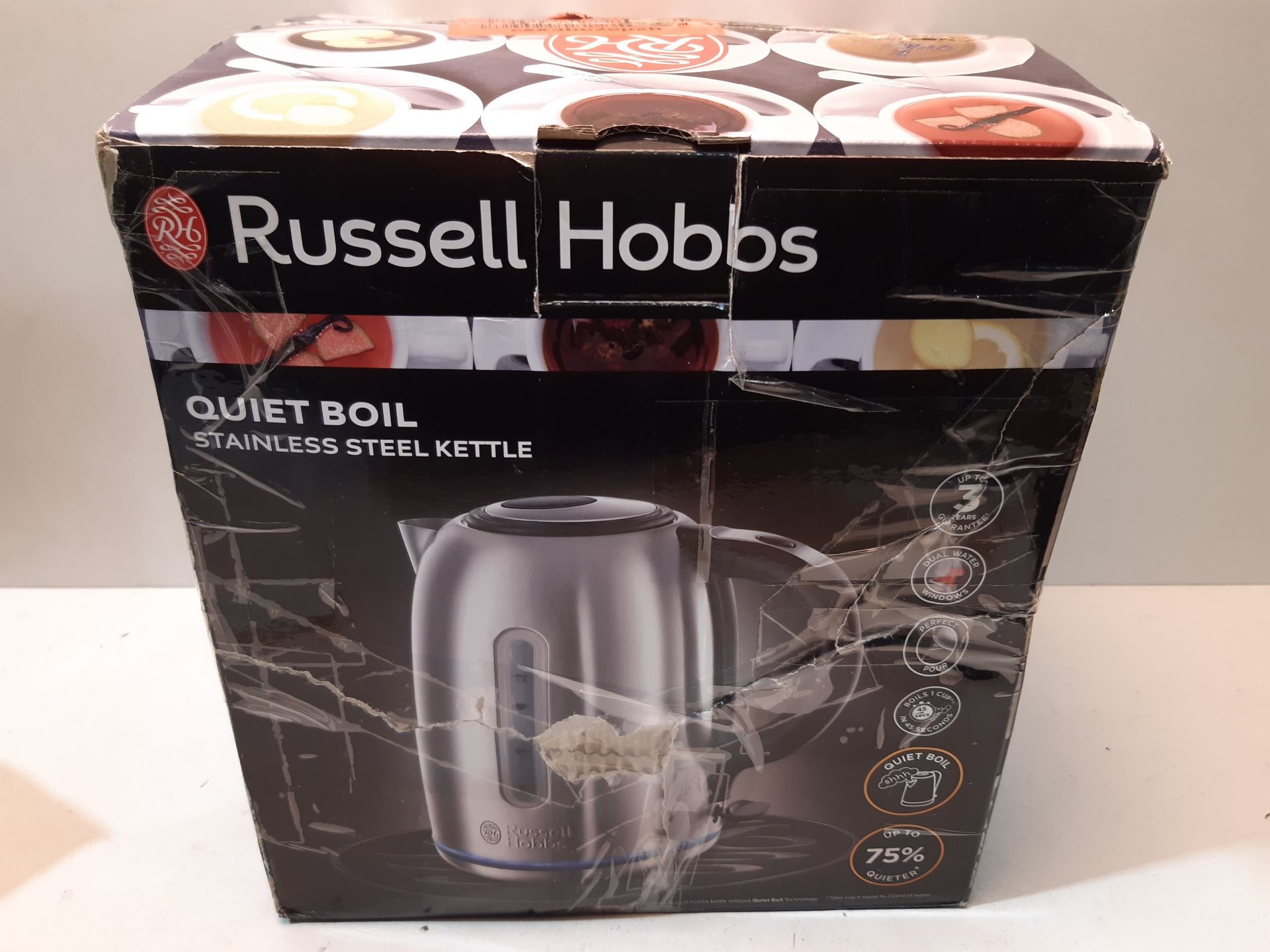 RRP £22.99 Russell Hobbs 20460 Kettle, Stainless Steel, 3000 W, 1.7 liters
