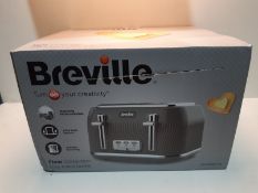 RRP £32.96 Breville Flow 4-Slice Toaster with High-Lift & Wide Slots;Grey;VTT892