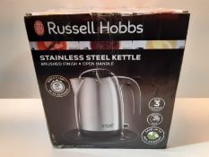 RRP £21.99 Russell Hobbs 23910 Adventure Brushed Stainless Steel Electric Kettle