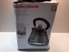 RRP £51.99 Morphy Richards Vector Pyramid Kettle 108131 Traditional Kettle Black