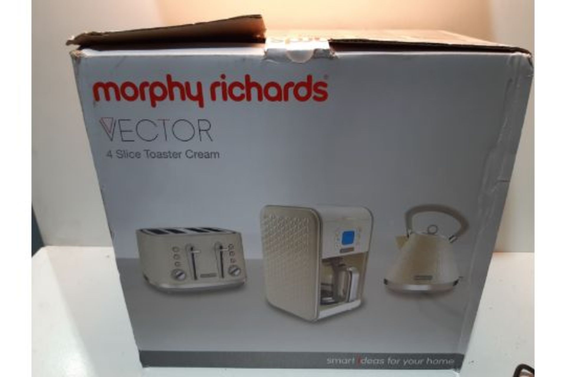 RRP £40.99 Morphy Richards Vector 4 Slice Toaster 248132 Cream