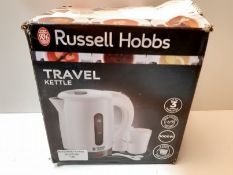 RRP £14.99 Russell Hobbs 23840 Compact Travel Electric Kettle, Plastic, 1000 W, White