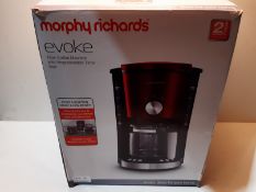 RRP £42.95 Morphy Richards Evoke 162522 Filter Coffee Machine, Red