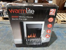 RRP £123.25 Warmlite WL45048 Whitby 2kW LED Electric Freestanding Fire with Remote Control