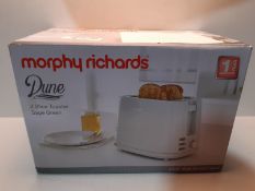 RRP £33.00 Morphy Richards 220028 Dune 2 Slice Toaster Defrost and Re-Heat Settings