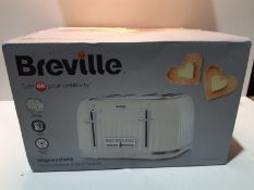 RRP £34.99 Breville VTT702 Impressions 4-Slice Toaster with High-Lift and Wide Slots