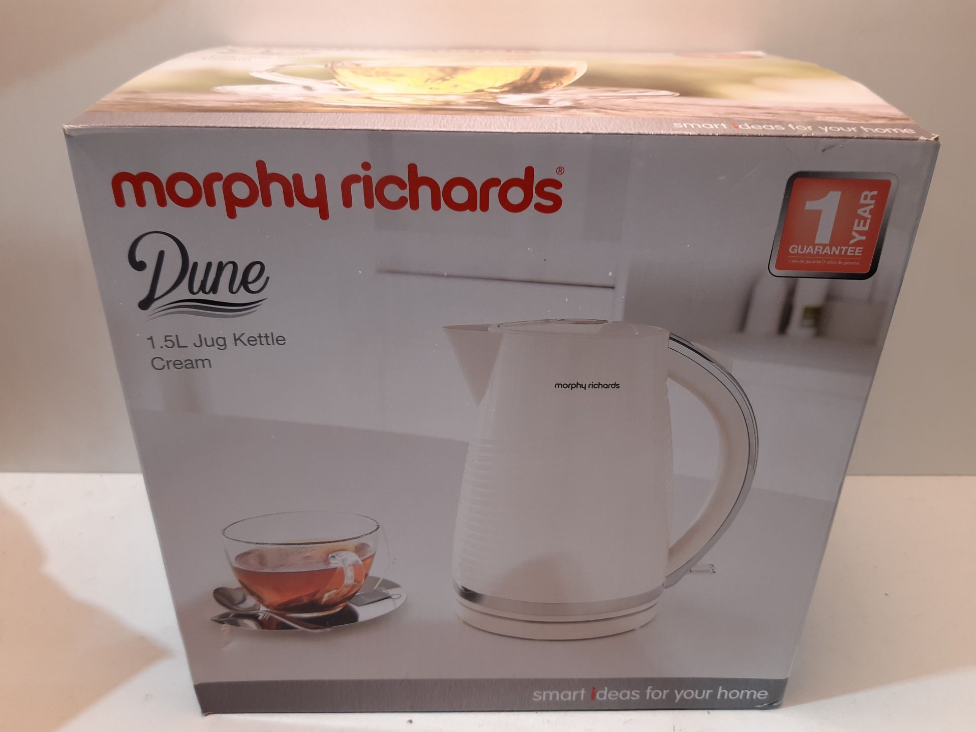 RRP £27.00 Morphy Richards 108267 Jug Kettle Dune, Plastic, 1.5 liters, Cream