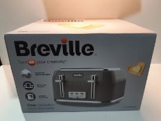 RRP £32.96 Breville Flow 4-Slice Toaster with High-Lift & Wide Slots;Grey;VTT892