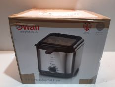RRP £29.99 Swan 1.5 litre Stainless Steel Fryer with Viewing Window