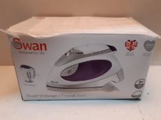 RRP £27.16 Swan SI3070N Compact Fast Heat up Steam Travel Iron with Pouch and Beaker