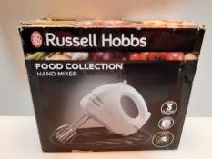RRP £14.75 Russell Hobbs Food Collection Hand Mixer with 6 Speed 14451, 125 W - White