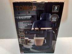 RRP £37.99 Tower T13014MNB Cavaletto Espresso Maker with Frothing Function