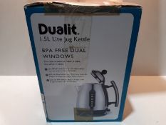 RRP £79.99 Dualit Lite Kettle - 1.5L Jug Kettle - Polished with Black Trim