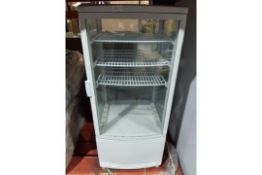 RRP £799.00 POLAR C-SERIES CURVED GLASS DISPLAY GLASS WALLED FREESTANDING FRIDGE WHITE RRP £799.00