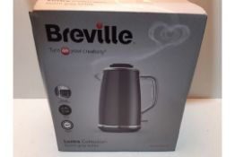 RRP £58.79 Breville Lustra Electric Kettle, 1.7 Litre, 3 KW Fast Boil, Storm Grey [VKT065]