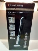 RRP £34.99 Russell Hobbs RHSM1001-G Steam and Clean Steam Mop White & Aqua -