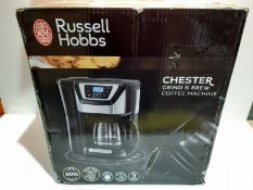 RRP £69.99 Russell Hobbs Chester Grind and Brew Coffee Machine 22000 - Black