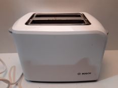 RRP £34.99 Bosch TAT3A011GB Village Collection Toaster, Two Slice - White