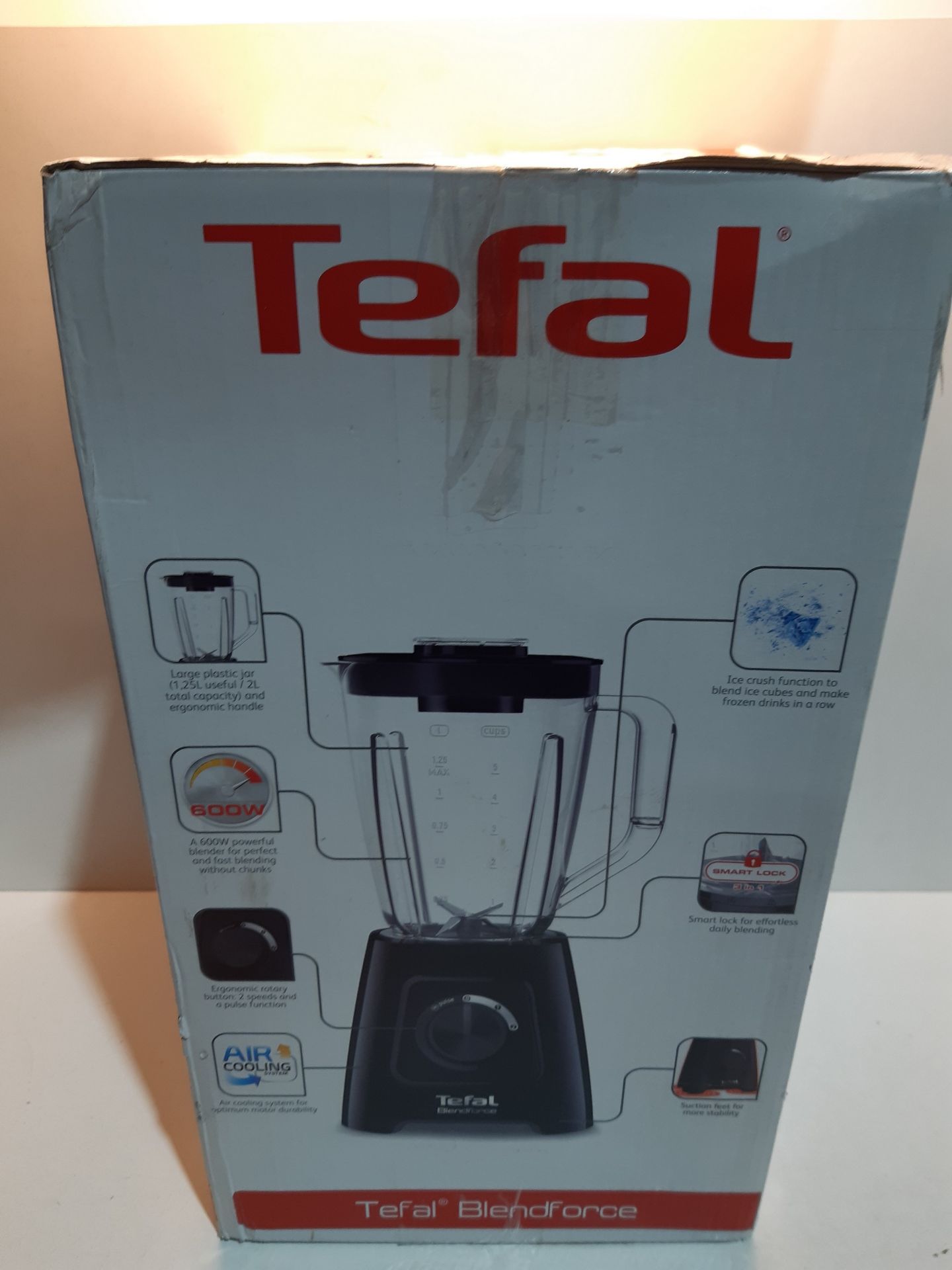 RRP £29.99 Tefal BL420840 Blendforce II Blender with Plastic Jug, 600 W, 1.5 liters, Black