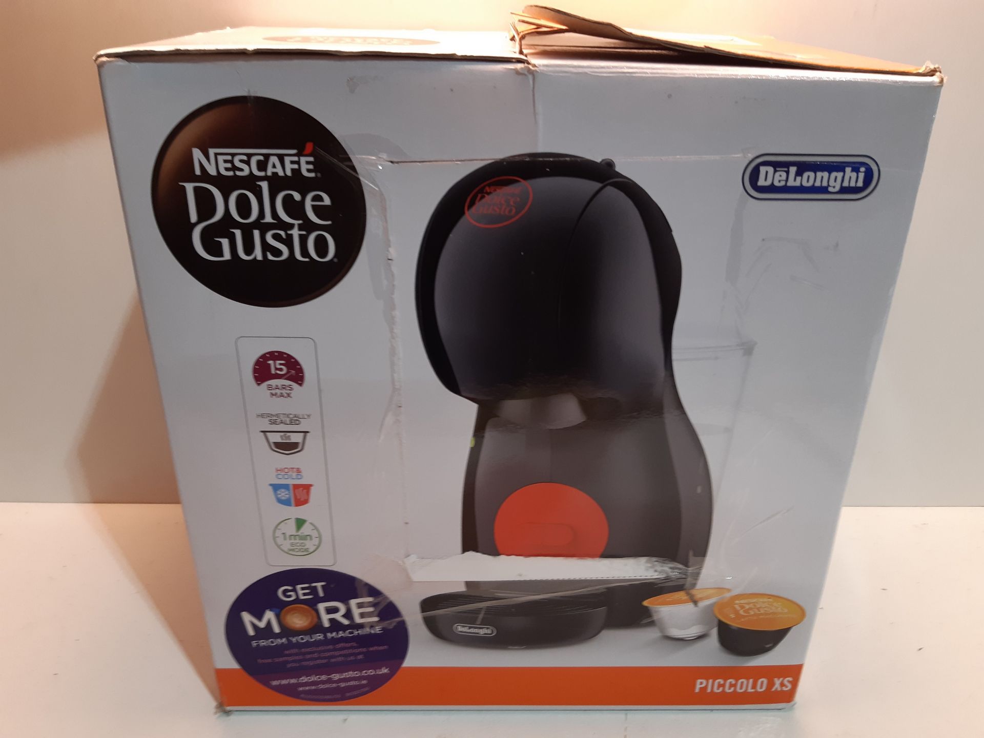 RRP £35.00 DeLonghi NescafÌ© Dolce Gusto Piccolo XS Pod Capsule Coffee Machine