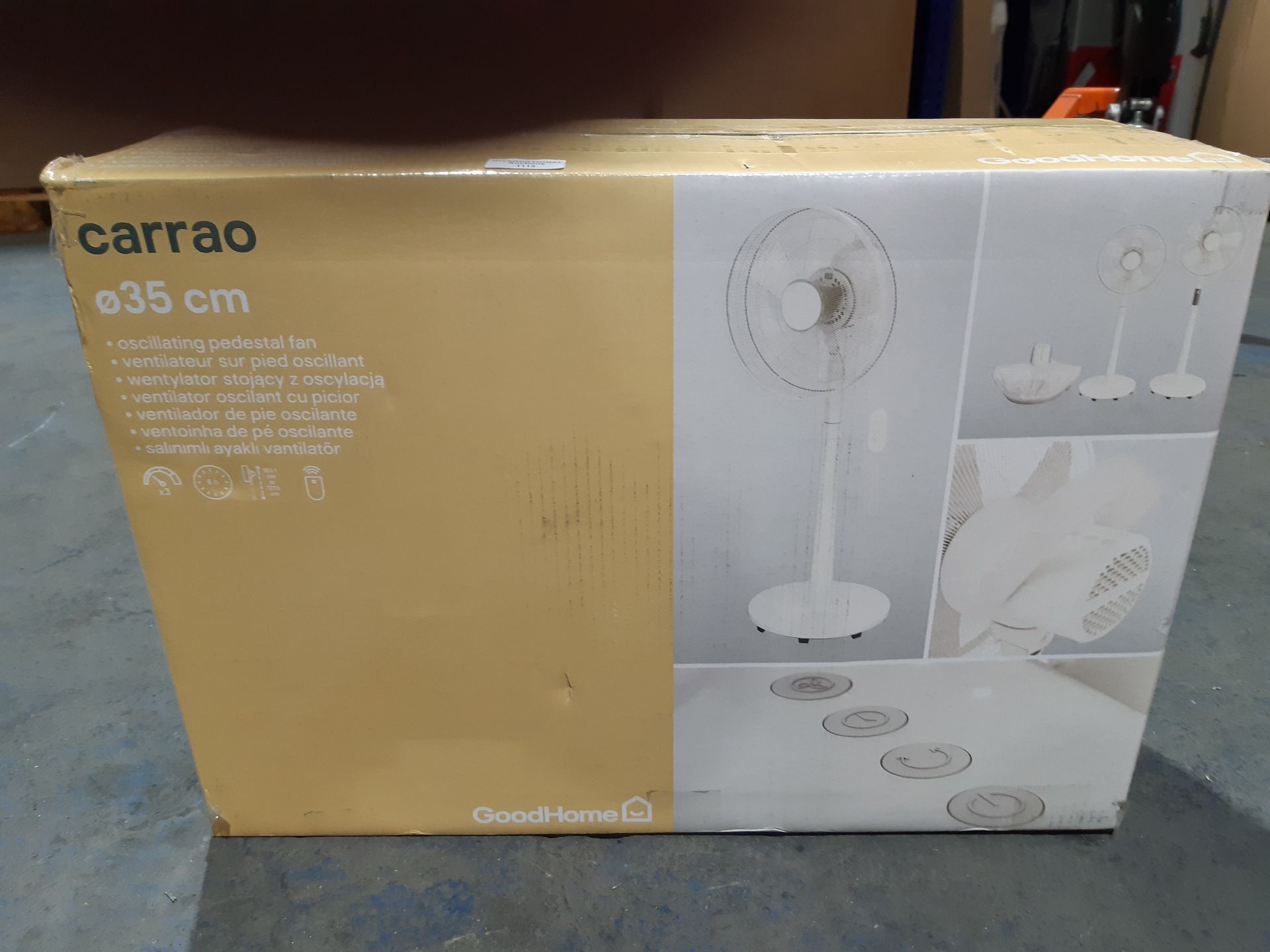 RRP £39.69 Pedestral Fan Osc. Carrao White 40cm RC Timer