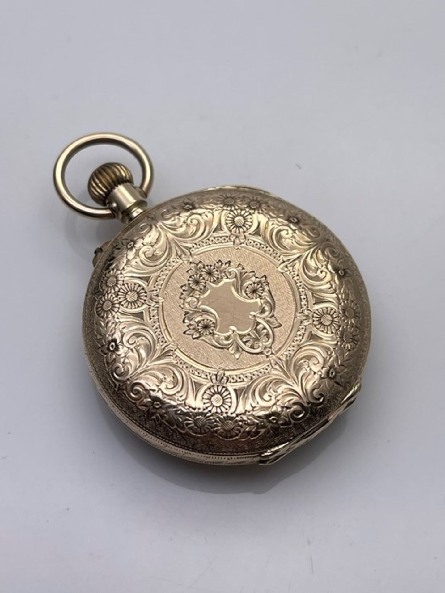 9CT YELLOW GOLD LADIES POCKET WATCH, MADE BY T.FATTORINI SWISS, DOES NOT APPEAR TO BE WORKING ( - Image 3 of 3