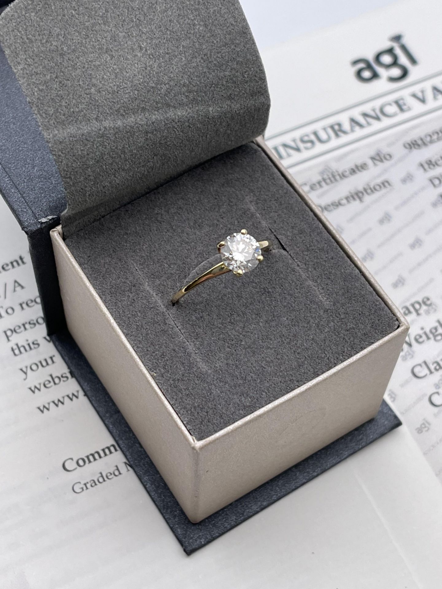 ***£9540.00*** 18CT YELLOW GOLD LADIES DIAMOND SOLITAIRE RING, SET WITH ONE BRILLIANT CUT DIAMOND, - Image 2 of 2