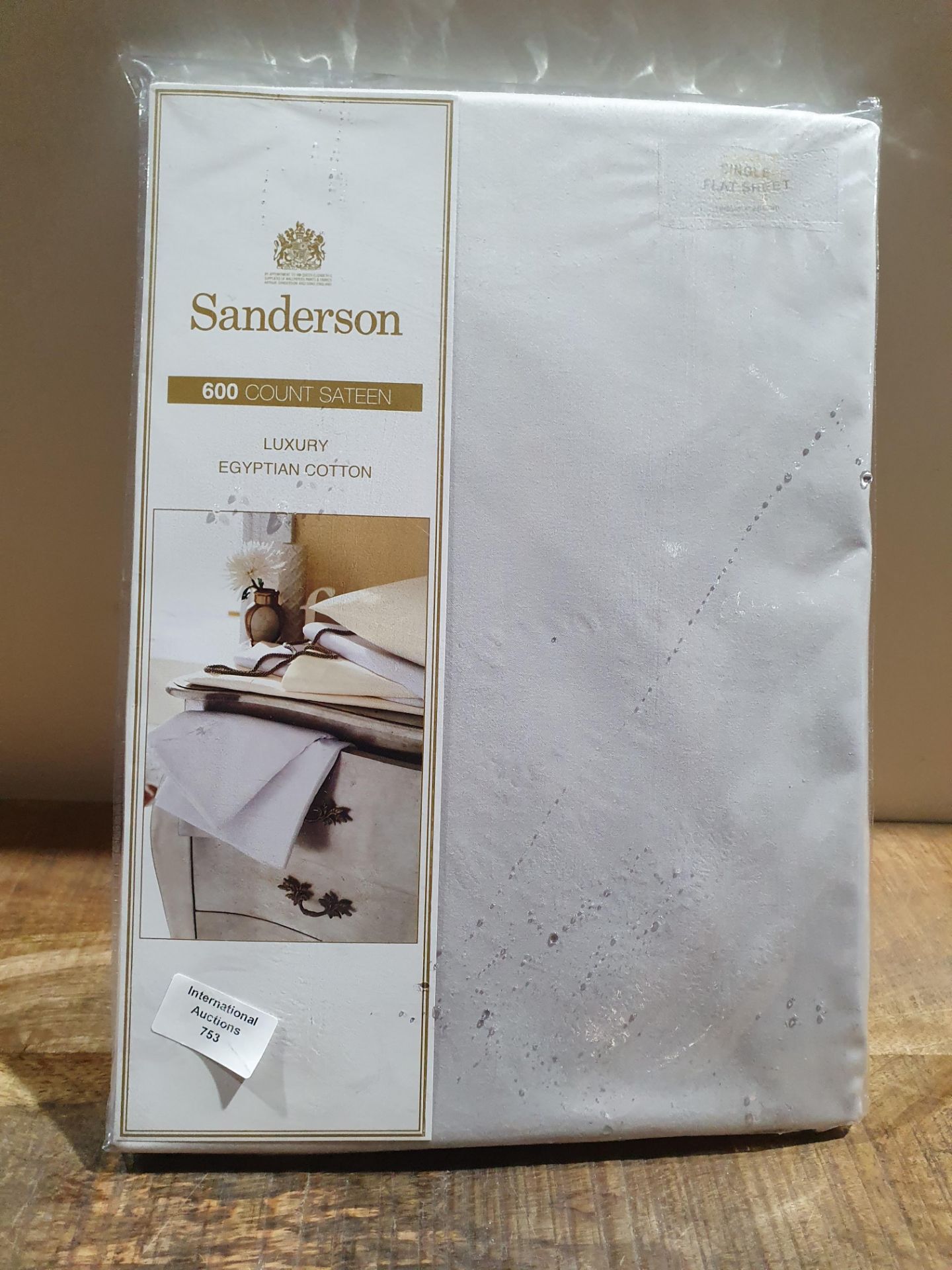 SANDERSON 600 COUNT SINGLE FLAT SHEET RRP £50 Condition ReportAppraisal Available on Request - All