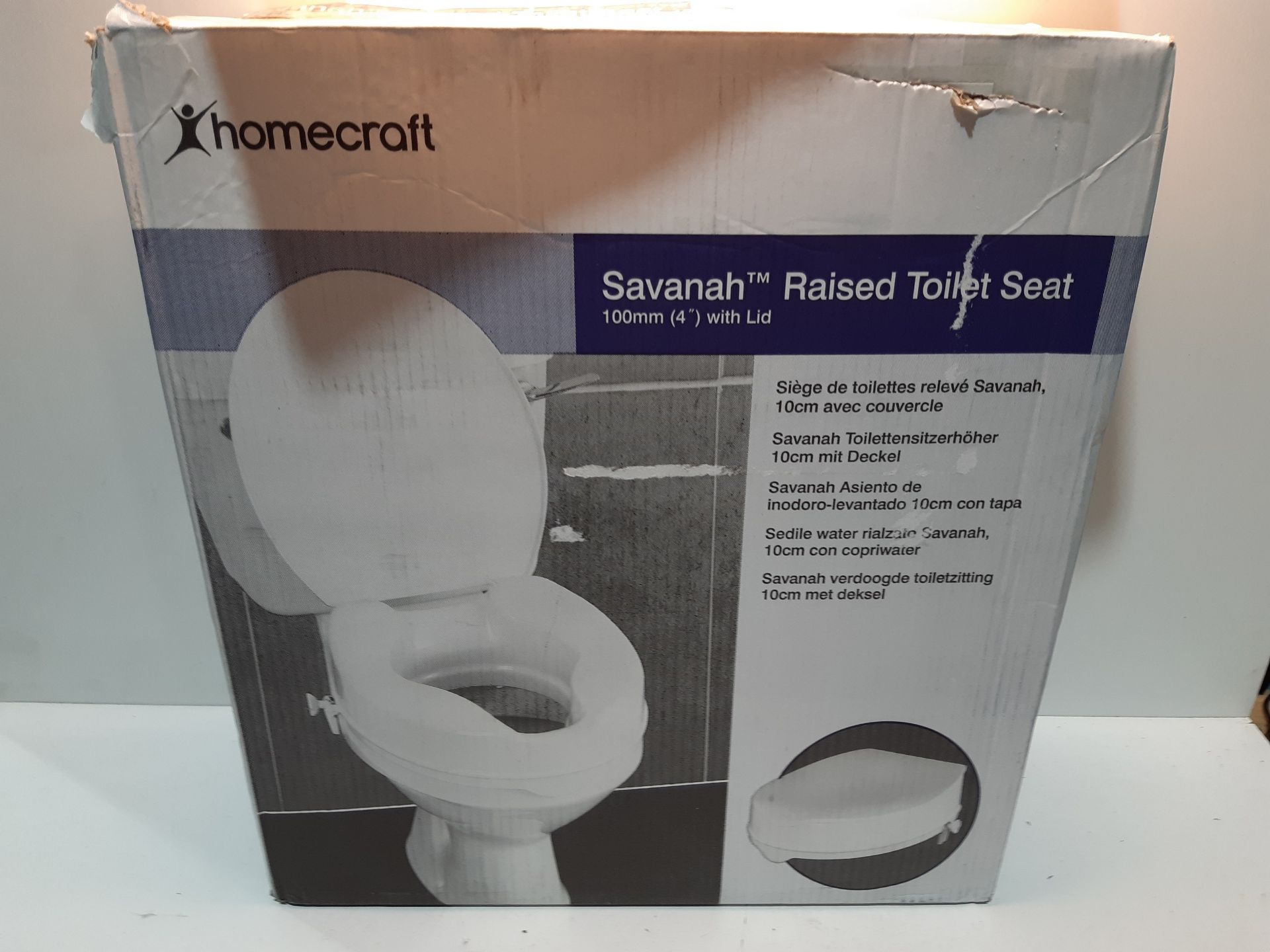 RRP £20.69 Homecraft Savanah Raised Toilet Seat with Lid