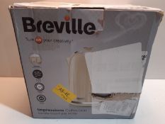 RRP £34.99 Breville Impressions Electric Kettle, 1.7 Litre, 3 KW Fast Boil, Cream [VKJ956]