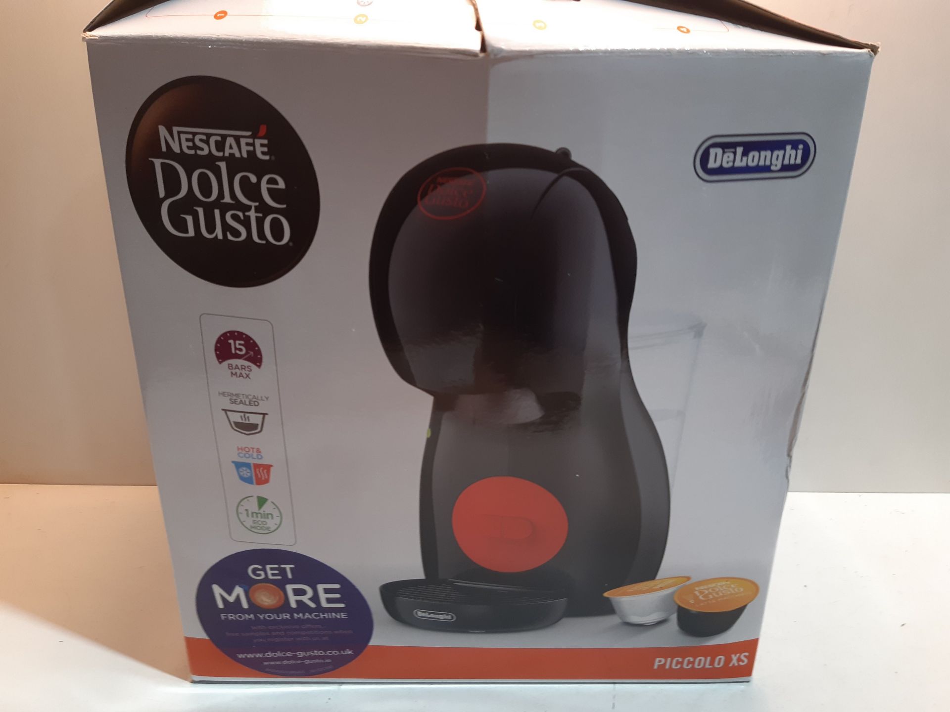 RRP £29.00 DeLonghi NescafÌ© Dolce Gusto Piccolo XS Pod Capsule Coffee Machine