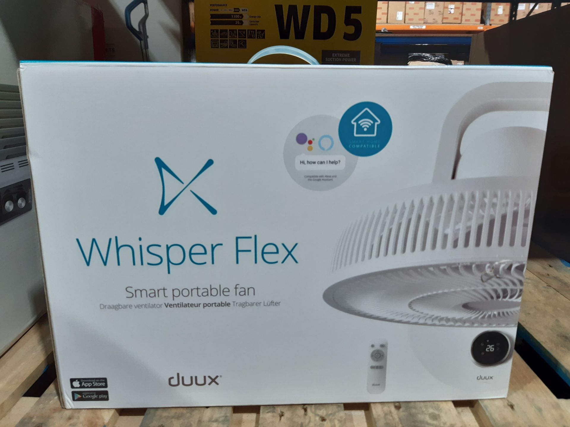 RRP £149.99 Duux Whisper Flex Smart standing fan;Control via remote