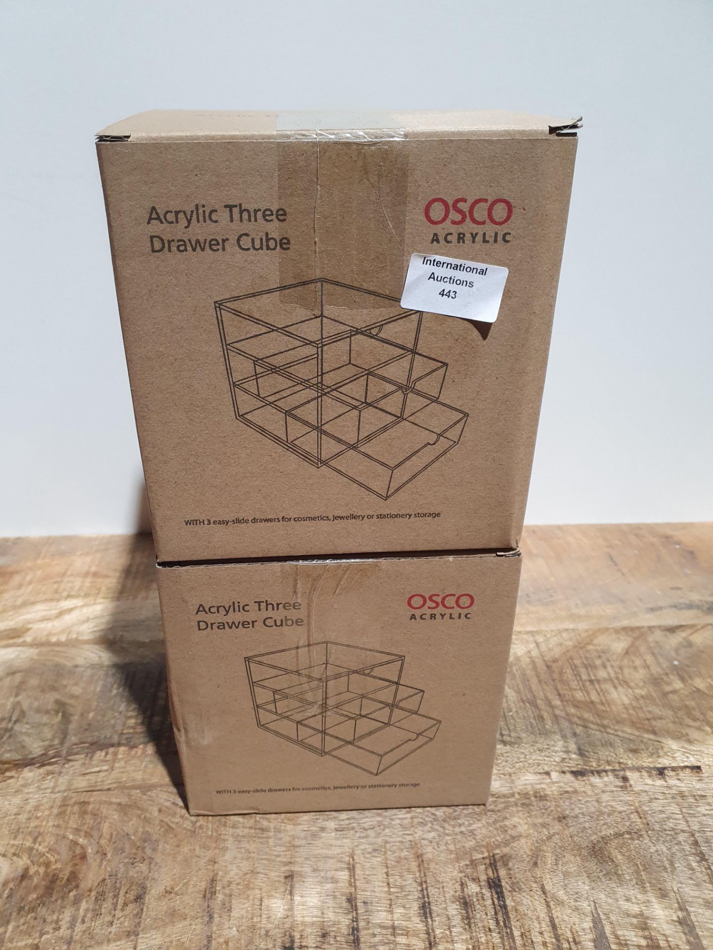 OSCO ACYRLIC DRAWER CUBE X 2 RRP £18Condition ReportAppraisal Available on Request - All Items are
