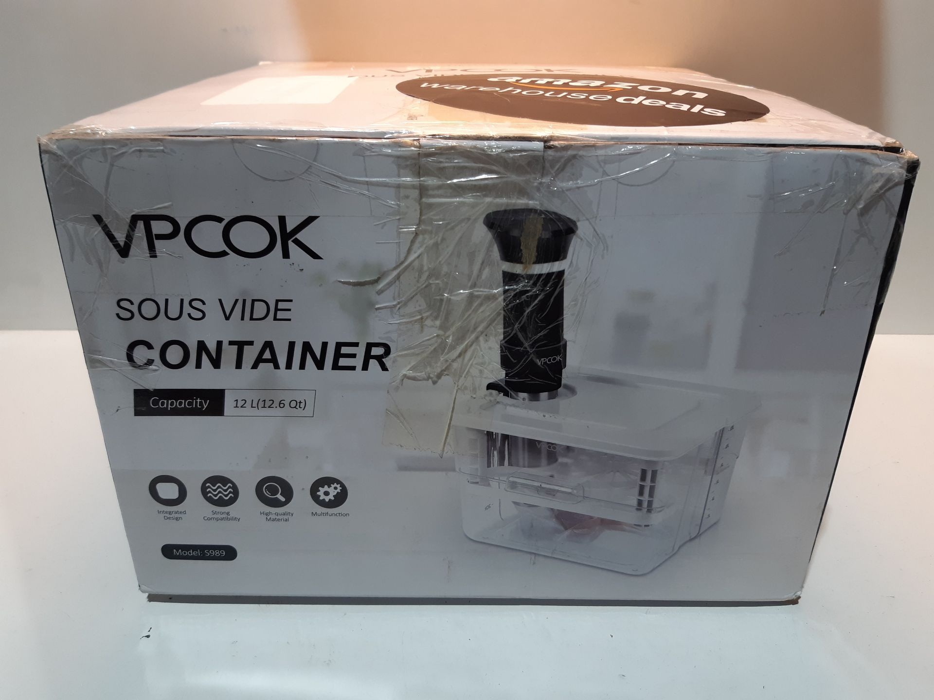 RRP £53.77 VPCOK 7 in 1 Sous Vide Container 12L with Lid & Rack
