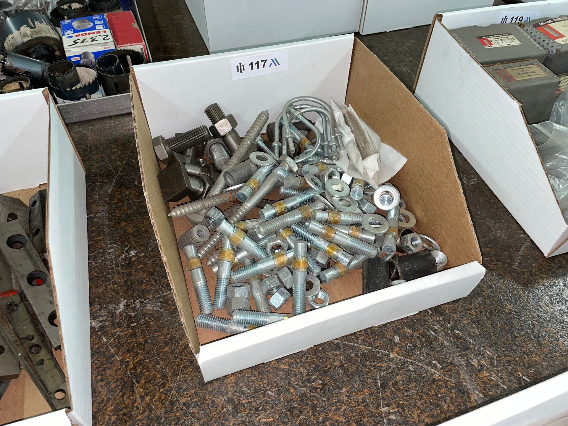 Lot with Assorted Ancor Bolts, Screws, Washers and Nuts