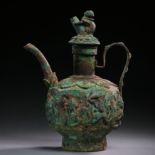 BRONZE HOLDING POT USED FOR WORSHIP, LIAO OR JIN DYNASTIES, CHINA