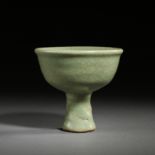 LONGQUAN KILN GOBLET, YUAN DYNASTY, CHINA