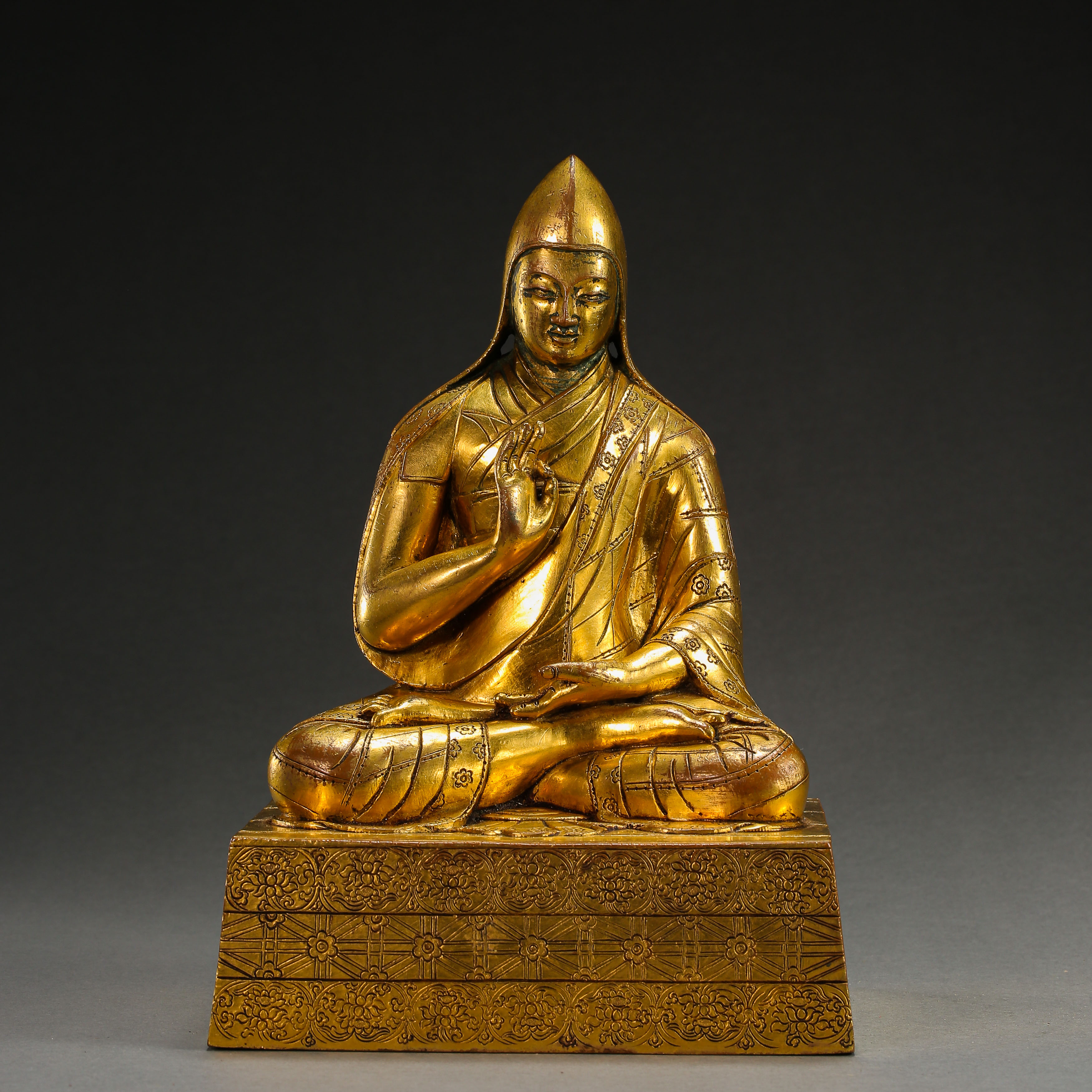 SEATED GILT BRONZE BUDDHA, MING DYNASTY, CHINA - Image 13 of 13