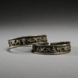 A PAIR OF GILT SILVER BRACELETS, LIAO OR JIN DYNASTY, CHINA