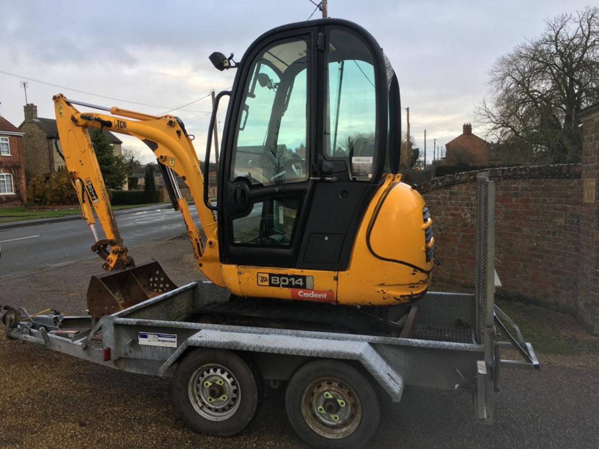 JCB 8014 EXCAVATOR MINI DIGGER INCLUDING TRAILER - Image 4 of 12