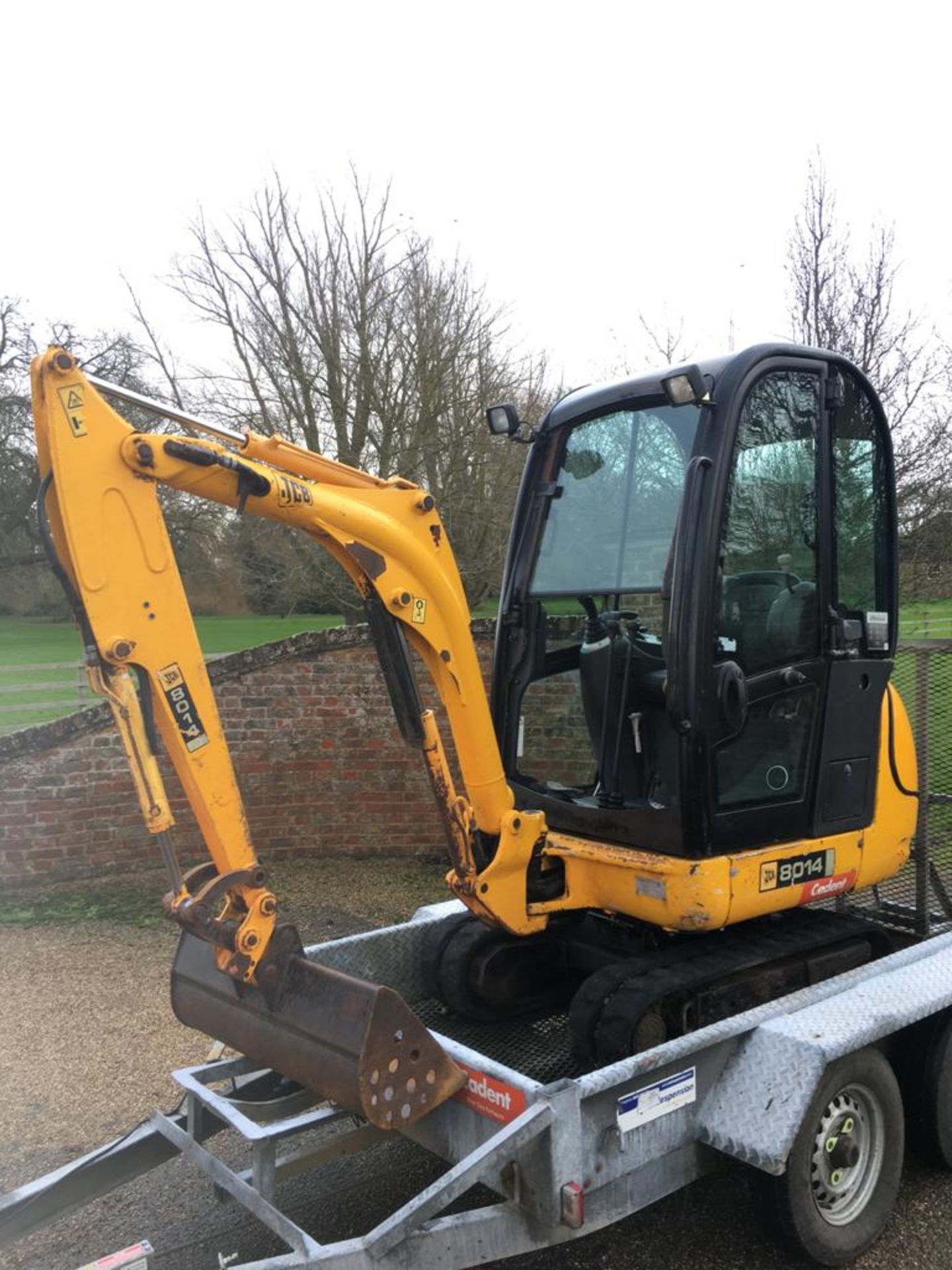 JCB 8014 EXCAVATOR MINI DIGGER INCLUDING TRAILER - Image 5 of 12