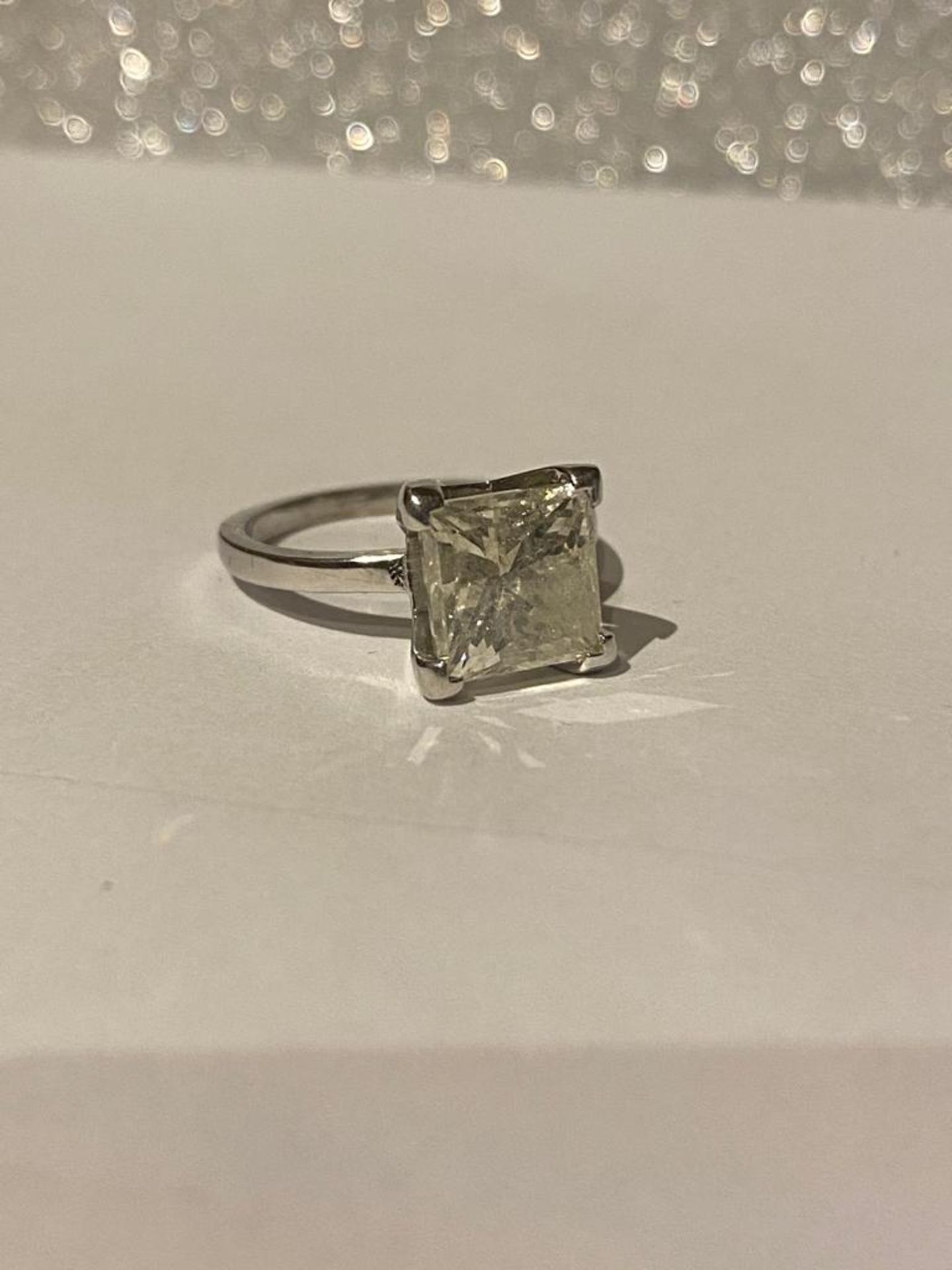 4.03 CT DIAMOND RING PRINCESS CUT