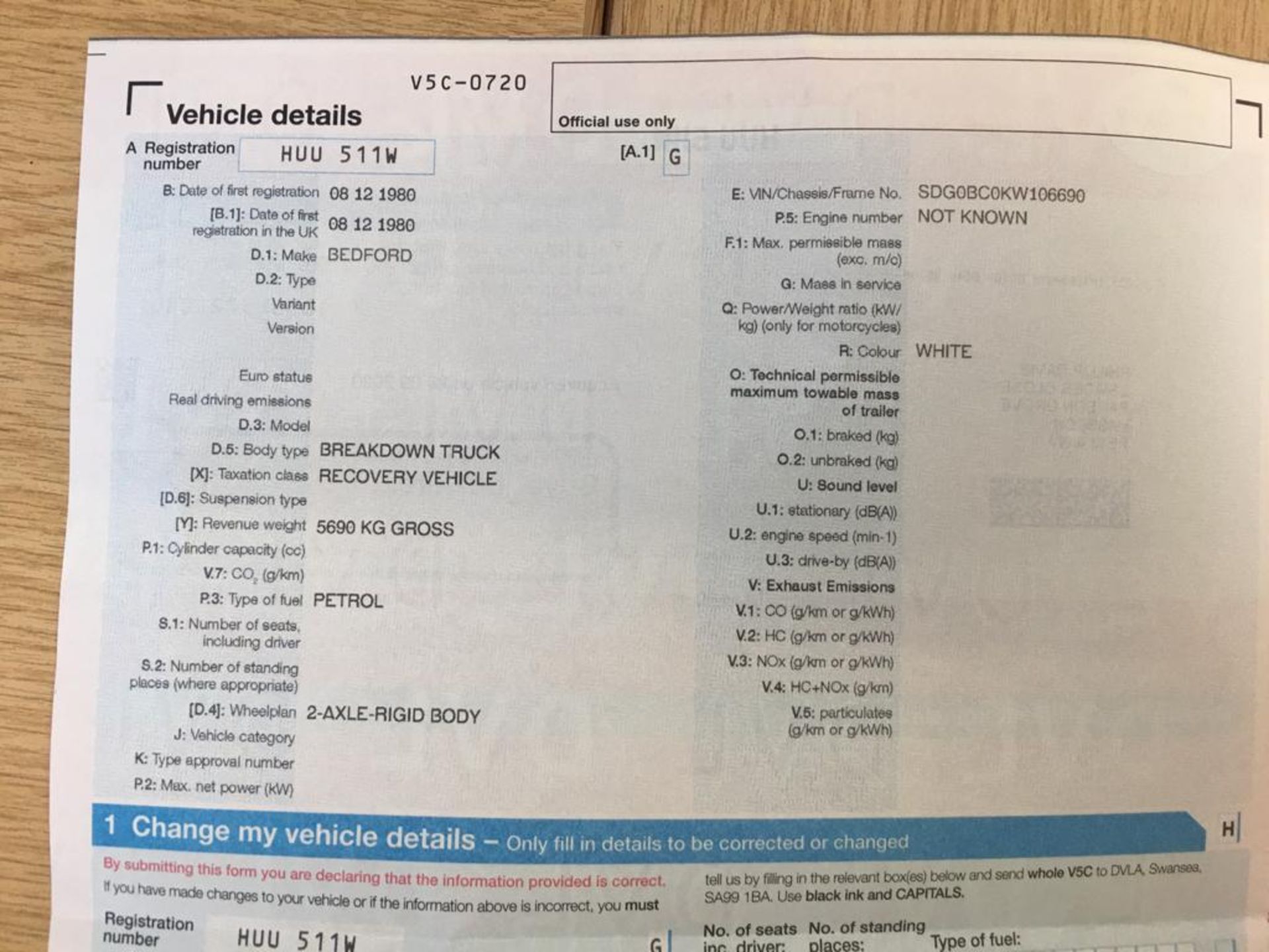 1990 BEDFORD BREAKDOWN TRUCK - Image 19 of 20